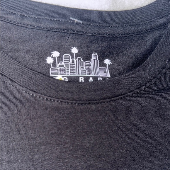 Women's Black and White Lace Graphic Top - Picture 4 of 7